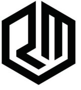rm or mr initial letter logo design vector